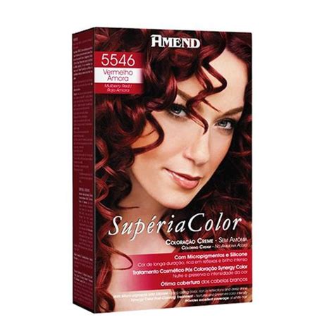 Kit Tonalizante Supéria Color Amend Vermelho Amora 5546 Drogaria Sao