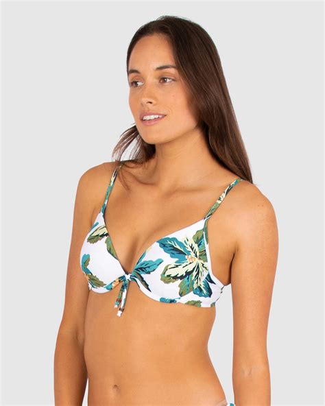 Baku Bikini Booster Bra Top Palm Springs Wht Surfstitch