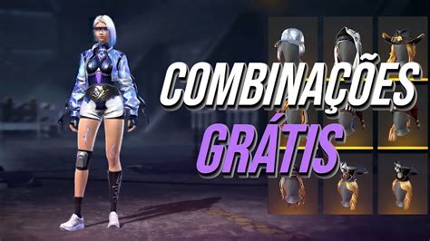 MELHORES COMBINAÇÕES DE ROUPAS FEMININAS GRÁTIS NO FREE FIRE SÓ