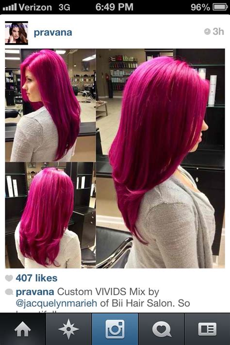 Pravana Magenta Hair Dark Pink Hair Hair Color Pink