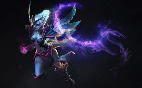 Red Eyes Fantasy Girl Dota 2 Vengeful Spirit Pc Gaming Boobs