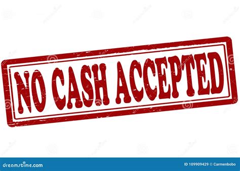 No Cash Accepted Stock Illustration Illustration Of Assumed 109909429