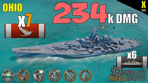 Battleship Ohio Kills K Damage World Of Warships Gameplay