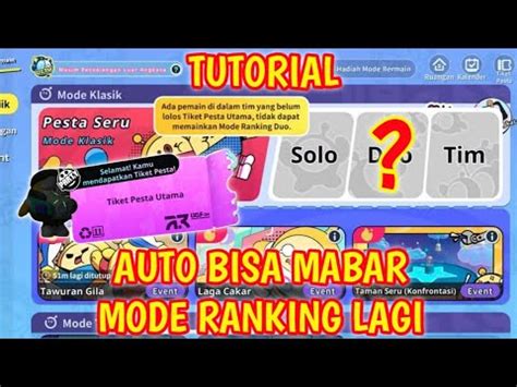 TUTORIAL CARA MENGATASI TIDAK BISA MABAR DI MODE RANGKING EGGY PARTY