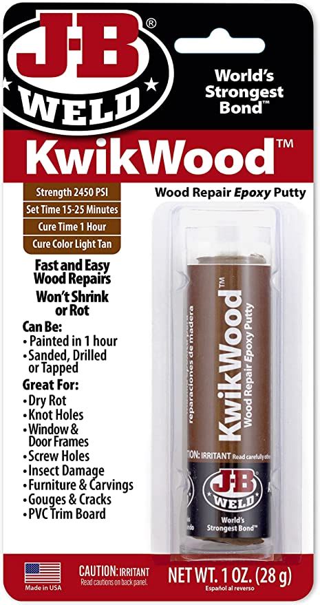 KwikWood Epoxy Putty JB Weld