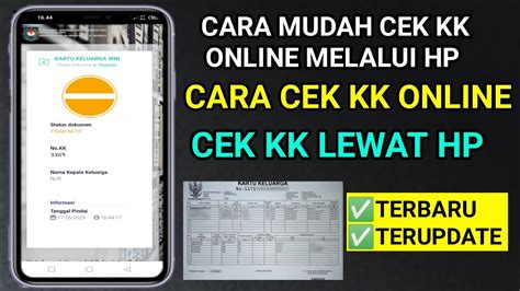 Cara Cek Kk Online Cek Kk Lewat Hp Terbaru Youtube