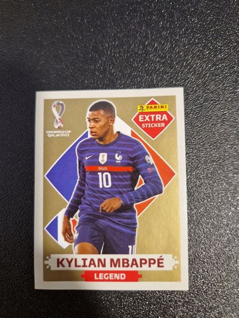 Kylian Mbapp Gold Panini Extra Sticker Legend Qatar Kaufen