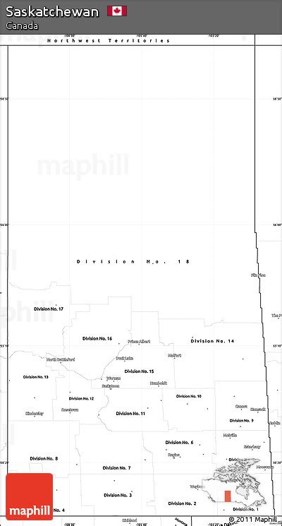 Free Blank Simple Map Of Saskatchewan