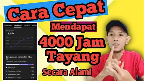 Cara Cepat Mendapat 4000 Jam Tayang Secara Alami YouTube