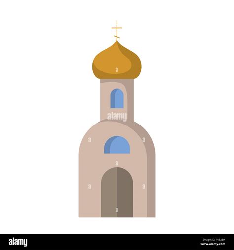 Flache Symbol Der Orthodoxen Kirche Vector Illustration Das