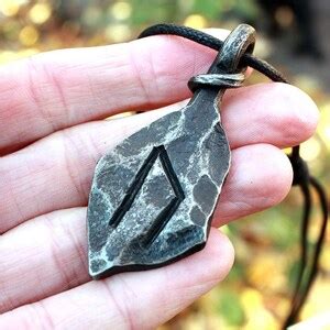 Forged Iron Uruz Ur Uram Rune Viking Amulet Runic Nordic Pendant