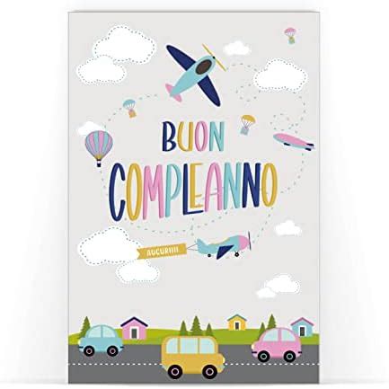 Biglietto Compleanno Bimbo Bambino Auguri Busta Regalo Abbinata