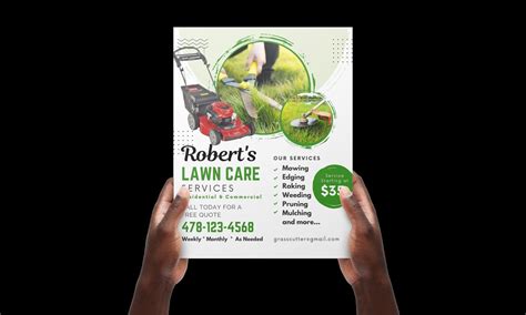 Lawn Service Flyer Template Instant Download Printable Editable Full