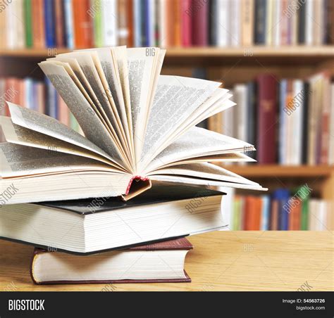 Pile Books Library On Image And Photo Free Trial Bigstock