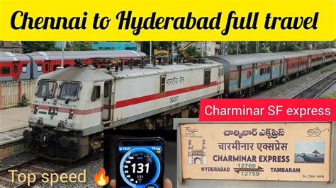 CHARMINAR SF EXPRESS FULL TRAVEL VLOG Chennai To Hyderabad Fomos