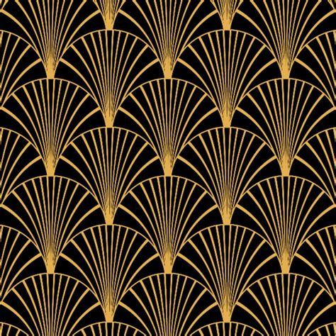 Art Deco Black Gold Adhesive Floor Wall Window Vinyl Art Deco