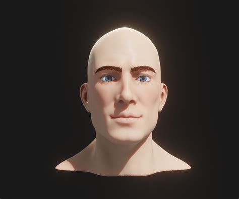 3d Model Realistic Male Head 3d Model Animated With Facial Expressions Turbosquid 2115768