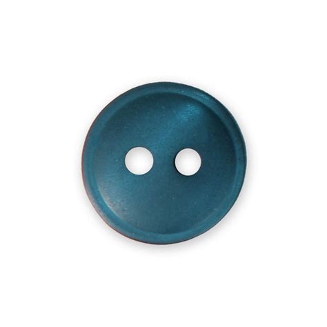 Bouton Coudre Rond Trous Aspect Nacre Mm Bleu Canard X Perles