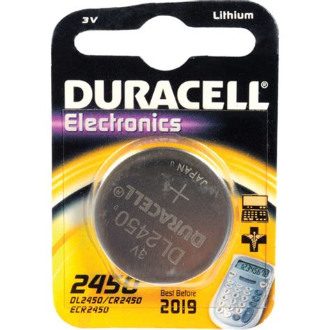 Duracell CR2450 3 0 V Lithium Battery 620 MAh DL2450B B H