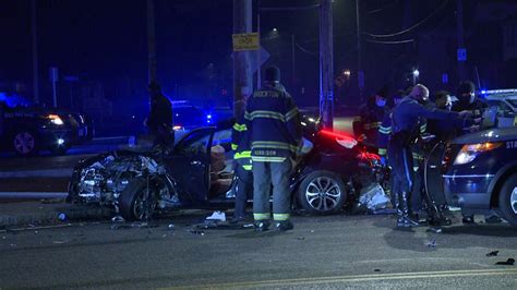 2 People In Custody After Police Chase Ends With Crash In Brockton