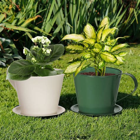 Decorative Tea Cup And Saucer Planter By Dibor