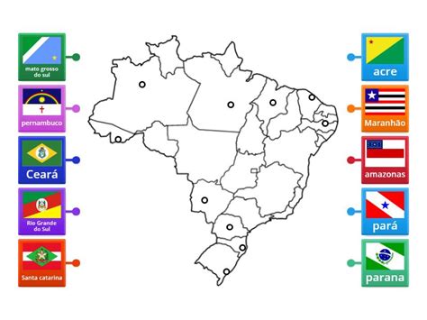 Geografia Estados Do Brasil Labelled Diagram