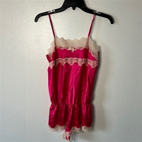 Victoria S Secret Intimates Sleepwear Vintage Victorias Secret Hot Pink Lingerie Lacy