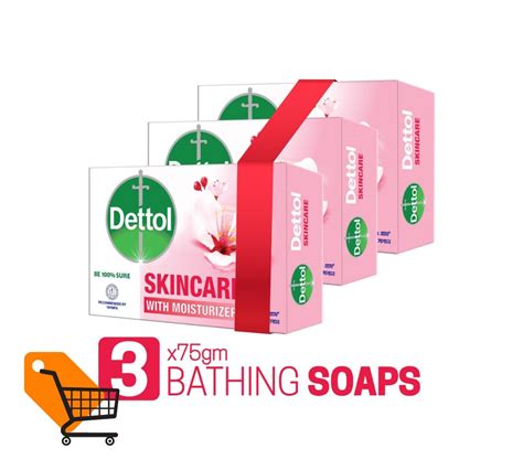 Dettol Soap Skincare With Moisturizers Combo Pack 75gm X 3 Retailer