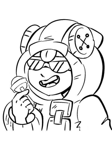 Leon Brawl Stars 7 Coloring Page