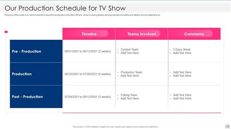 Tv Series Pitch Deck Ppt Template Presentation Graphics