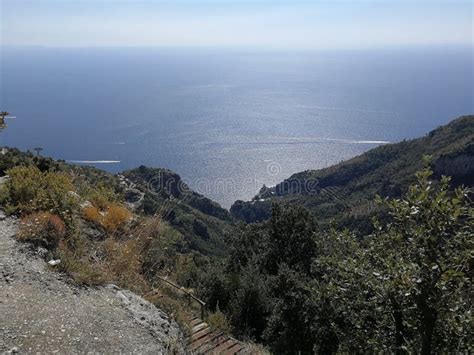 Panorama Dal Sentiero Degli Dei Stock Photo Image Of Bomerano Path