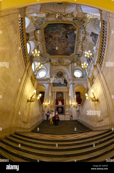 Interior of Royal Palace, Palazio Real, Madrid, Spain, Europe, EU Stock ...