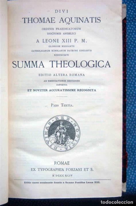 summa theologica thomae aquinatis (santo tomas - Comprar Libros ...