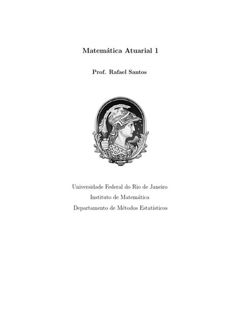 Apostila Matemática Atuarial 1 | PDF | Função densidade | Juros