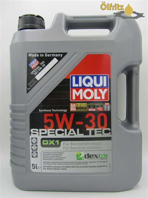 Liqui Moly Special Tec DX1 5W 30 Motoröl 5l Motoröle für alle Fahrzeuge