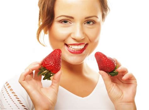 Healthy Eating Food And Diet Concept Young Beautiful Happy Smiling