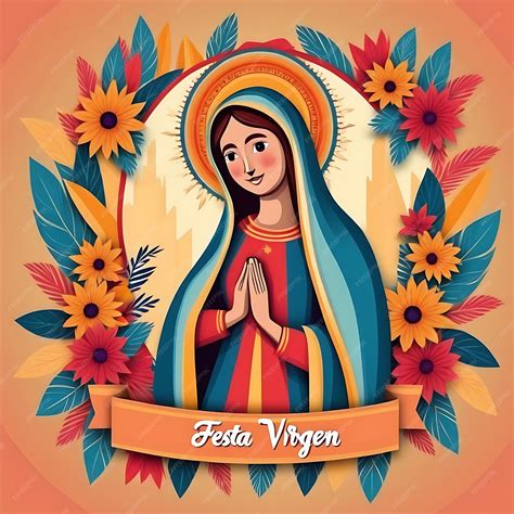 Assumption Of Mary Vector Illustration With Feast Of The Blessed Virgin