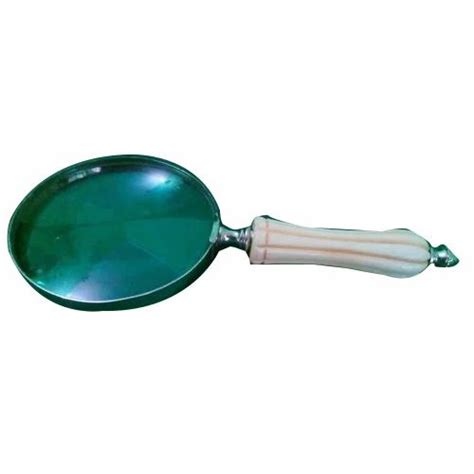 Brass Natural Bone Illuminating Brass Magnifying Glasses Size Diameter 4 Inch Packaging Size