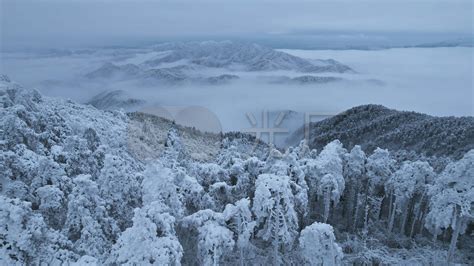 杭州临安大明山牵牛岗雪景云海航拍3840x2160高清视频素材下载编号9338593实拍视频光厂vj师网