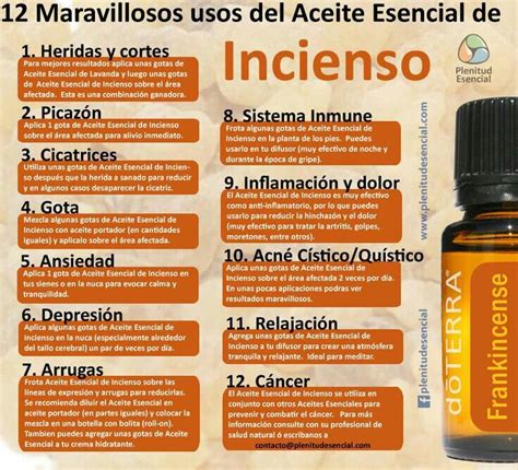 Incienso Usos Aceite Esencial De Incienso Aceites Esenciales