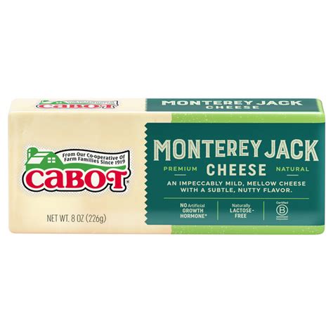 Save On Cabot Premium Monterey Jack Cheese White Chunk Natural Order