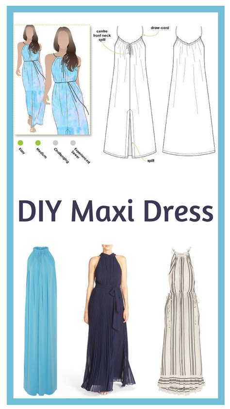 Easy Maxi Dress Sewing Pattern Np