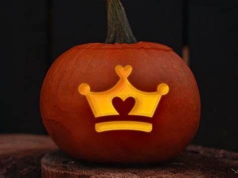 Princess Crown Pumpkin Stencil