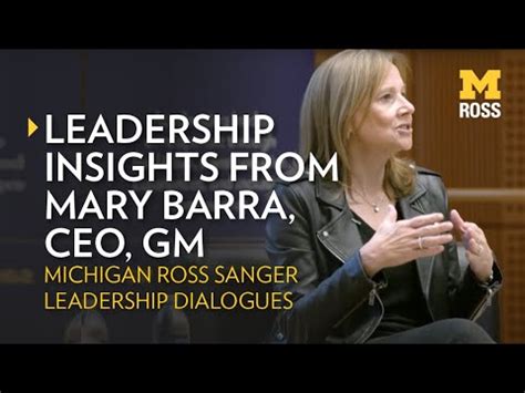 Sanger Leadership Dialogues: Mary Barra, CEO, GM - YouTube