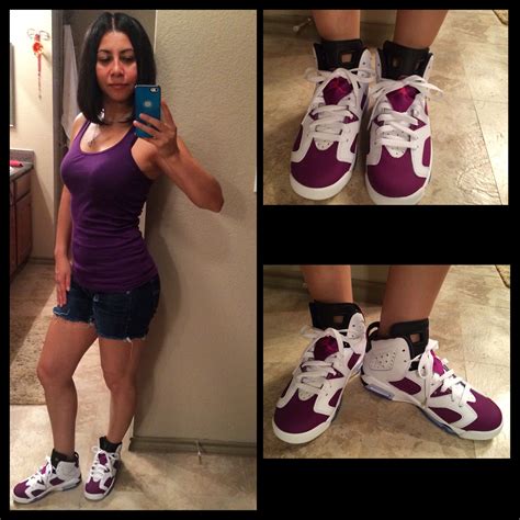 Outfit Of The Day Purple Tank Top With My Bright Grape Jordan 6s