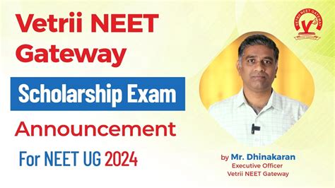 Vetrii Neet Gateway Scholarship Exam Announcement For Neet Ug 2024