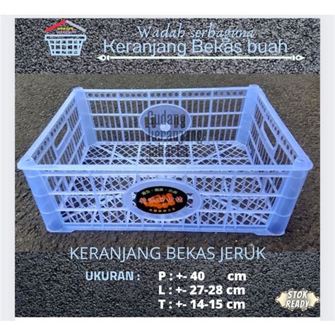 Jual KERANJANG PLASTIK BEKAS BUAH UK P40xL28xT14 Cm Shopee Indonesia