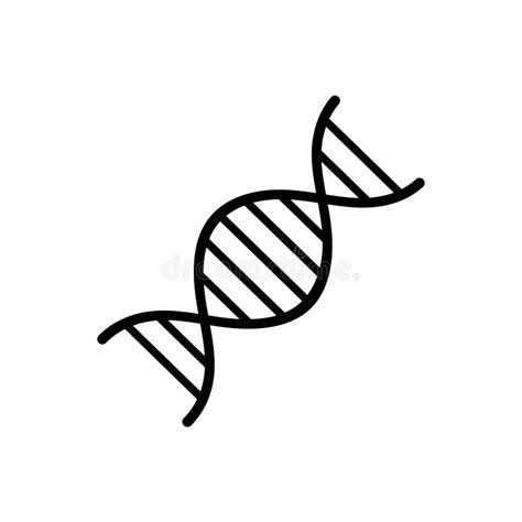 Abstract Dna Strand Symbol Isolated On White Background Vector