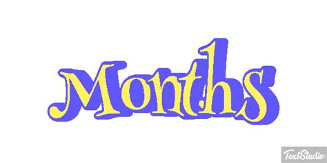 Months Word Animated  Logo Designs