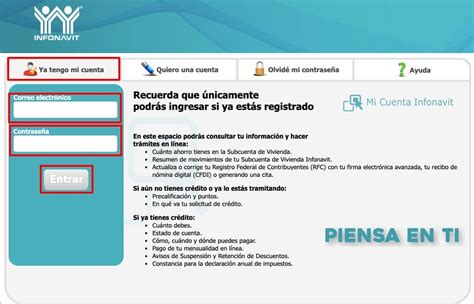 Mi Cuenta Infonavit En L Nea Crear Cuenta Iniciar Sesi N